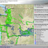 ERMA map of Pacific Northwest region.