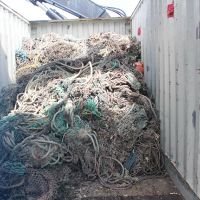 Nets in a large bin.