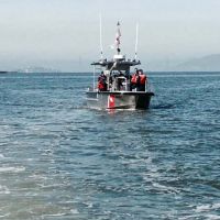 Photo of boat on the water for a field training exercise.