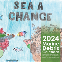 Cover of the 2024 Marine Debris Art Calendar. 
