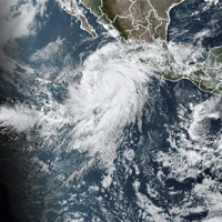 Satellite Image of Hurricane Hilary.