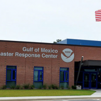 Front of the NOAA Gulf of Mexico Disaster Response Center, located in Mobile, AL. 