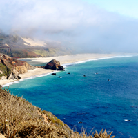 A shoreline view of Monterey Bay National Marine Sanctuary (Photo Credit: NOAA).