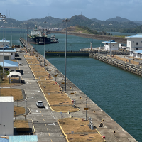 A view of the Panama Canal. 