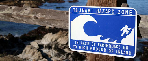 A "Tsunami Hazard Zone."
